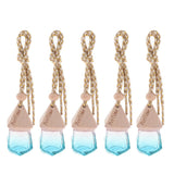 Maxbell Maxbell 5Pcs 6ML Car Hanging Perfume Bottle Essential Oil Pendant Decor Light Blue