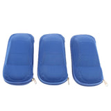 Maxbell Maxbell 3 Pieces Car Shape Zipper Eyeglass Box Glasses Case Protector Blue