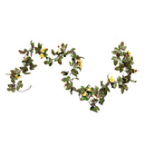 Maxbell Simulation Flower Vine Silk Flower Garland Wedding Decor Yellow White