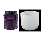 8 Inch Crystal Singing Bowl C Note white+Thicken Singing Bowl Carry Bag Case