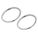 Maxbell 2 Pieces Seamless Stainless Steel O Round Rings Marine Grade 1/8" x 1"