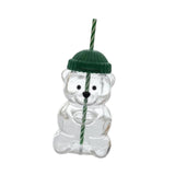 Bear Glass Cup Drink Bottle Adorable Drinking Cup for Kitchen Party Home Bar
