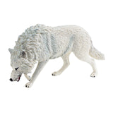 Mini Wolf Figurine Crafts Miniature Animal Toys for Kids Girls Boys Children White