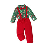 Maxbell Gentleman Outfits with Bow Tie Christmas Outfits for Kids Children Festivals Long Sleeve Button