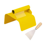 Maxbell Landscape Curb Trowel Home Decoration Corner Shaping Trowel with Putty Knife Beveled Edge Yellow
