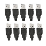 Maxbell 20x10pcs USB Type-A 4-pin Male Plug Socket Connector Adapter Jack Plastic Cover