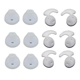 Maxbell 2x6 Pairs Silicone Gel Earbuds Eartips Caps for Samsung Galaxy S6 S7 White