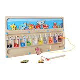 Maxbell Color Matching Game 2 in 1 Girls Boys Wooden Math Toy Magnetic Puzzle Boards