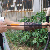 Maxbell Archery Target Shooting Protective Gear Arm Guard & Suede Leather 3-Finger Glove