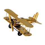 Maxbell Metal Airplane Model Decor Aircraft Glider Biplane for Entrance Home Desktop M Gold