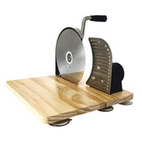 Maxbell Manual Bread Slicer Classic Tool Machine Evenly Slicing Adjustable Thickness Silver Foldable
