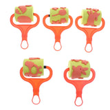 Maxbell 5pcs Farm Themed Foam Paint Rollers Painting Tools for Kids DIY Art Craft