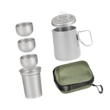 Maxbell Titanium Tea Set Portable Tea Maker for Fishing Traveling Outdoor Activities with Handle