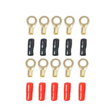 Maxbell 10 Pairs 8 AWG Car Audio Power Ground Wire Ring &Fork Terminal Connector