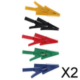 Maxbell 2x10 Pieces Car Battery Test Lead 30A Crocodile Clamps for 4mm Banana Socket