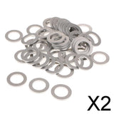 Maxbell 2x50pcs Engine Oil Drain Plug Crush Washer Gasket 94109-14000 for Honda Acura