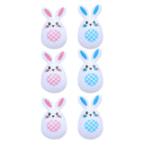 6Pcs Easter Colorful Eggs Cute Ornament for Hallway Indoor Outdoor Farmhouse 2 colors