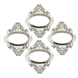 4PCS Vintage Drawer Label Tag Frame Label Holder Pull Handle White