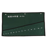 Maxbell 2 Pcs Pocket Canvas Spanner Wrench Tool Roll Up Storage Bags Organizer Case