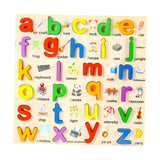 Maxbell Wooden Puzzle Learning Educational Toys for 3 4 5 Year Old Kids Kindergarten Lowercase Letters