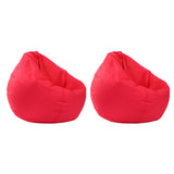 Maxbell 2 Pieces Waterproof Stuffed Animal Storage Bean Bag Cover Red