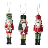Maxbell 3 Pieces Christmas Nutcracker Ornaments Resin Decorations for Festival Party