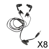 Maxbell 8x3.5mm Waterproof Earphone Headphone Stereo Swimming for MP3 Radio iPod Black