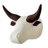 Maxbell 3D Animal Head Wall Decor Christmas Gift Dorm Stuffed Animal Head Wall Mount Buffalo 24X30CM