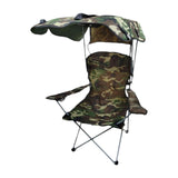 Maxbell Folding Chair with Shade Canopy Portable for Sporting Events Garden Fishing Camouflage