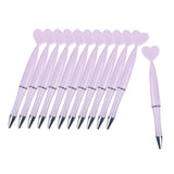 12Pcs Valentine's Heart Shaped Pens for Party Supplies Office Journaling light pink