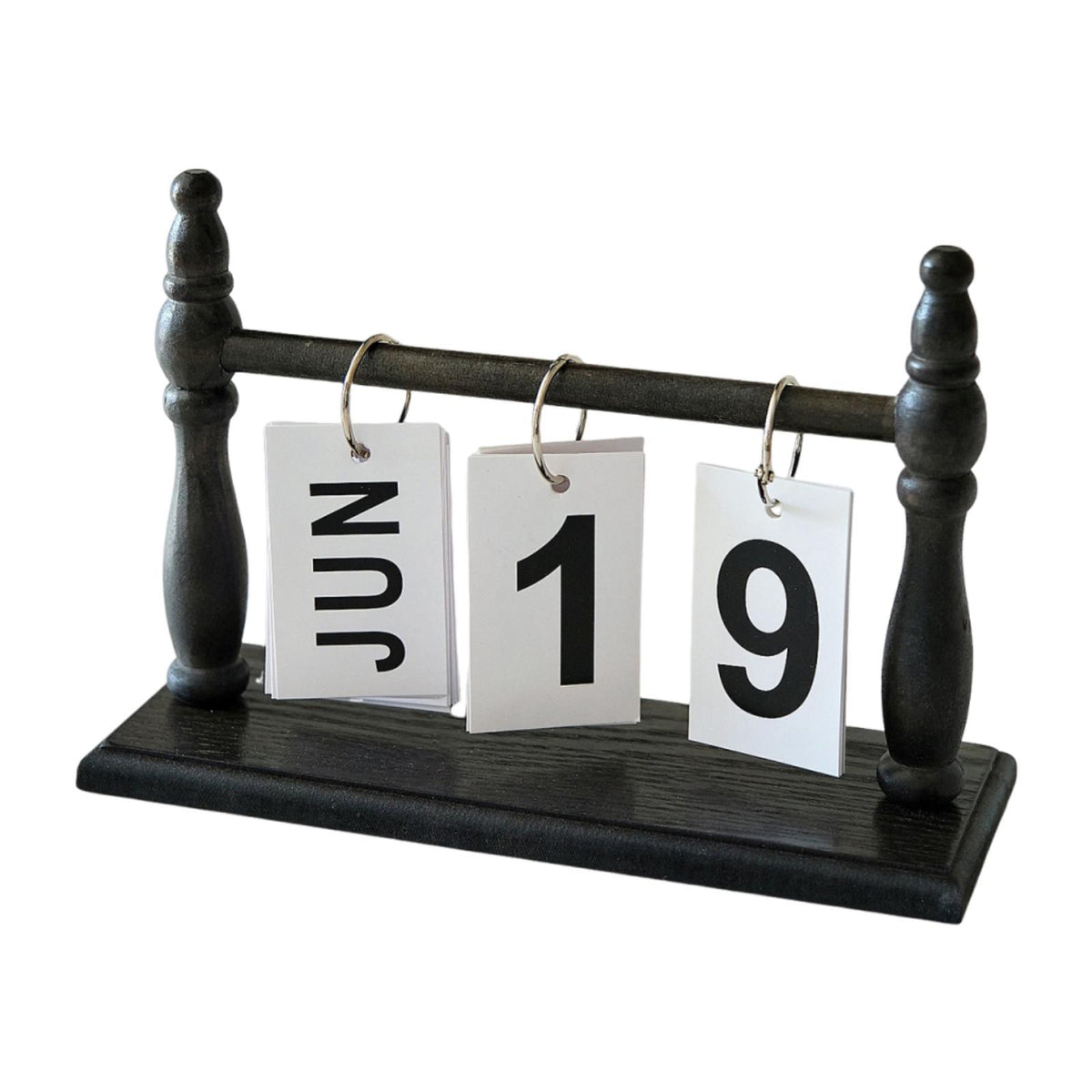 Maxbell Desk Calendar Ideal Gift Small Standing Flip Calendar for School Home Office Black