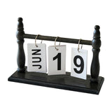 Maxbell Desk Calendar Ideal Gift Small Standing Flip Calendar for School Home Office Black