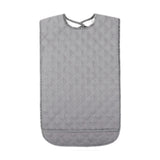 Maxbell Large Elder Bib Washable Reusable Practical Adult Bibs for Eating for Adults Gray M