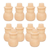 Maxbell 20 x Unfinished Wooden Doll Bodies Shape DIY Paint Art Crafts Tree & Snowman