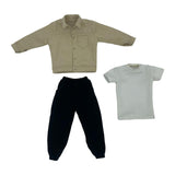 Maxbell 1:6 Scale Action Figure Clothes Corduroy suits Doll Costume for 12 inch Male Khaki
