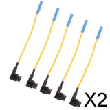Maxbell 2x5 Pieces ACN Blade Fuse Tap Holder Block Wire for Low-profile Mini Fuse