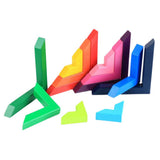 Maxbell Children's Multicolored Right-Angle Building Blocks Set Stacking Blocks Set