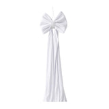 Christmas Tree Topper Bow Extra Large Velvet for Front Door Festival Outdoor Whote