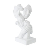 Maxbell Maxbell Family of 3 Statue Modern Figure for Fireplace Table Centerpiece Living Room White