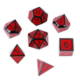 Maxbell 7 Pieces set Mini Polyhedral dice Set Red D4 D6 D8 D10 D12 D20 D&D RPG - Aladdin Shoppers