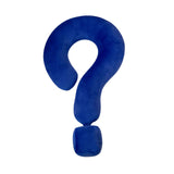 Soft Throw Pillow Lightweight Question Mark Pillow for Office Girls Bedroom Blue