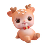 Deer Miniature Figurine Desktop Ornament for Entrance Fireplace Cabinet Style C