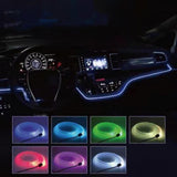 Electroluminescent Wire, 5m Luminous Light Strip, Flexible Car Interior Ambient Lighting, DIY Decoration APP 64 Colors 1-to-5 Set