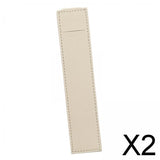 Maxbell 2xElastic Band Pen Holder Pen Sleeve for Hardcover Journals Planners Notebooks Beige