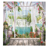Maxbell 1 Pair Thermal Insulated Blackout Window Curtain Panel Garden Waterfall - Aladdin Shoppers