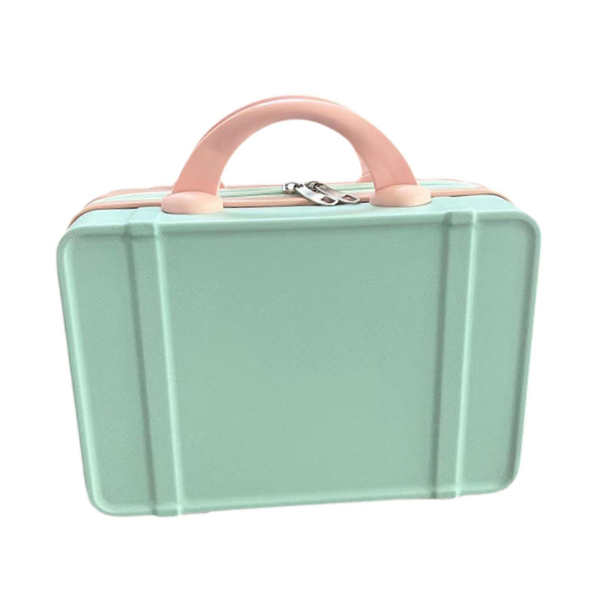 Maxbell Makeup Travel Case Carrying Suitcase with Soft Handle Cosmetic Organizer Bag Blue Pink