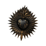 Maxbell Sacred Heart Resin Wall Decoration Wall Art Work for Housewarming Sacraments Black