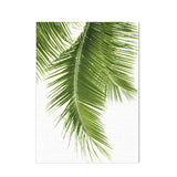 Maxbell 2pcs Unframed Green Palm Leaf Canvas Oil Painting Picture Wall Art Decor