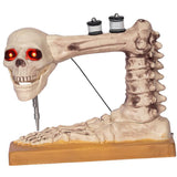 Maxbell Skeleton Sewing Machine Figurine Prank Voice Controlled Halloween Decoration