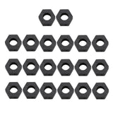 Maxbell 20pieces Sexangle Shape Crafts Beads Wood Loose Spacer Beads Natural Macrame Curtain DIY Supply 29x30mm Black - Aladdin Shoppers